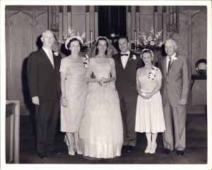 Robert Barbour, Pauline Coleman, Peggy Barbour, William Straughen, Dorothy Leppert, Frank J. Straughn, 15 Jun 1958.