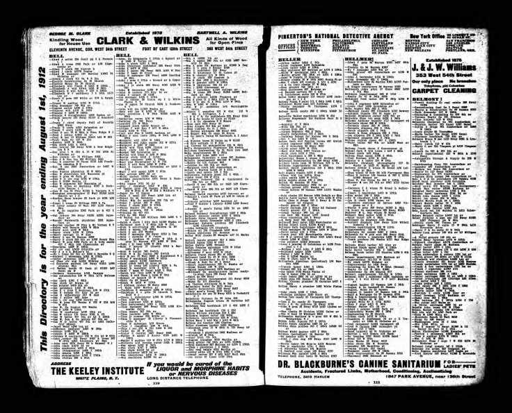 Bell 1912 Directory Walter H New York